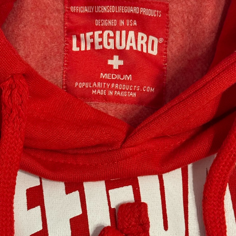 Red Lifeguard Hoodie - Picture 3 of 5